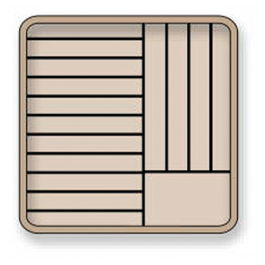 Vollrath Pujadas Cesta de Platos Cerrada y Ancha para Almacenaje y Transporte de 15 Platos, Dimensiones 50 x 50 x 28 cm