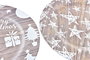 DKD Home Decor Centro Mesa Navidad Blanco Natural PP Estrellas 33 x 33 x 2 cm (12 Unidades)