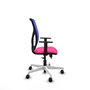 PIQUERAS Y CRESPO Silla de oficina Motilla con mecanismo Sincro/Traslack Rosa y Azul