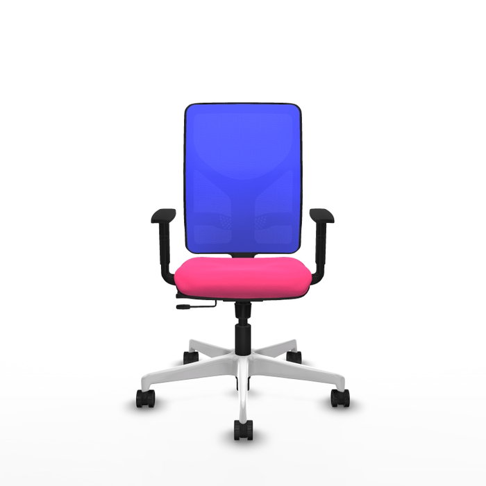 PIQUERAS Y CRESPO Silla de oficina Motilla con mecanismo Sincro/Traslack Rosa y Azul