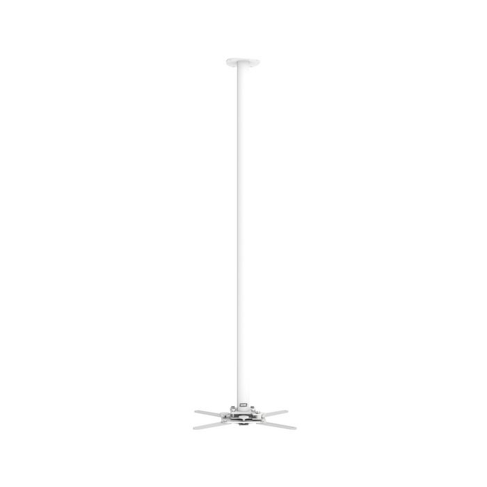 SMS Projector Precision CM F, Soporte de Montaje para Proyectores Pesados, Columna Universal Ajustable 110, 380 o 1000 mm con Cubierta de Techo Blanca, Incluye Portacables