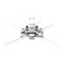 SMS Projector Precision CM F, Soporte de Montaje para Proyectores Pesados, Columna Universal Ajustable 110, 380 o 1000 mm con Cubierta de Techo Blanca, Incluye Portacables