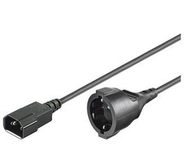 MicroConnect Cable de Extensión C14 - Schuko Hembra, 1.0m para SAI o PDU