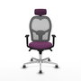 PIQUERAS Y CRESPO Silla de oficina Jorquera con mecanismo Sincro, Morado y Gris