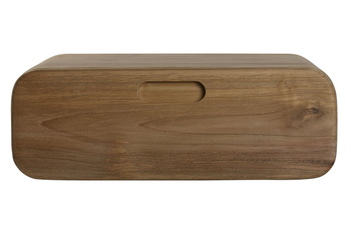 DKD Home Decor Mesita de Noche Balines Natural Teca 40 x 17 x 50 cm