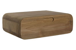 DKD Home Decor Mesita de Noche Balines Natural Teca 40 x 17 x 50 cm