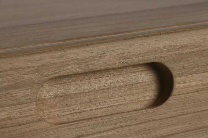 DKD Home Decor Mesita de Noche Balines Natural Teca 40 x 17 x 50 cm