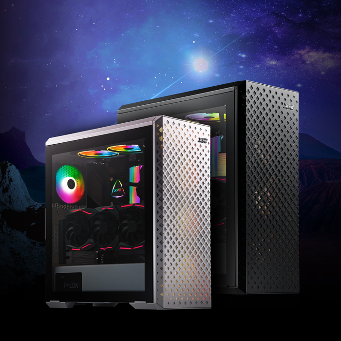 XPG DEFENDER PRO Torre Midi Negra E-ATX con Panel Frontal MESH y 3 Ventiladores ARGB