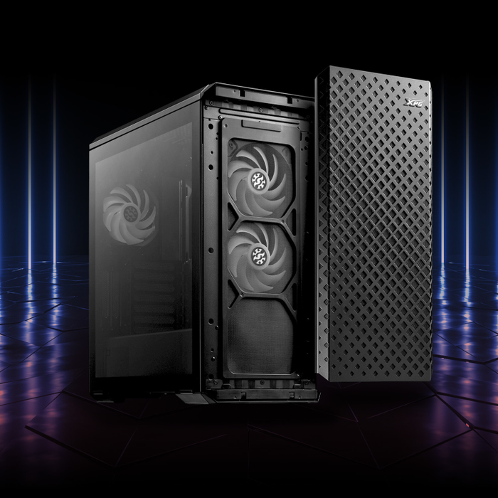 XPG DEFENDER PRO Torre Midi Negra E-ATX con Panel Frontal MESH y 3 Ventiladores ARGB