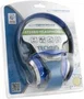 Esperanza EH145B Auriculares Diadema Circumaurales Alámbricos para Música, Color Azul, Longitud de Cable 3 m