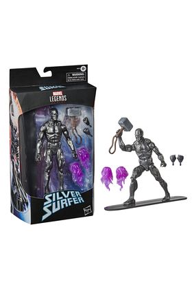 Hasbro Marvel Legends Silver Surfer Obsidian Fallen One con Mjölnir 15 cm