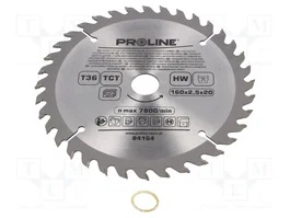 PROLINE Sierra circular de 160mm con 36 dientes para madera