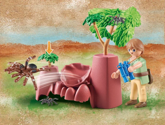Playmobil Wiltopia rocas con arañas