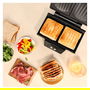 Krups FDK462 Iconic Sandwich Maker, Negro, 850W, Para 2 Sandwichs, Placas Antiadherentes, Almacenamiento de Cable y Vertical