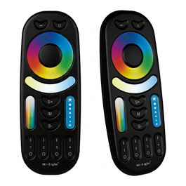Miboxer Control Remoto LED RGB-CCT de 4 Zonas Negro