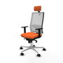 PIQUERAS Y CRESPO Silla de oficina Horna Naranja y Blanco