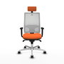 PIQUERAS Y CRESPO Silla de oficina Horna Naranja y Blanco