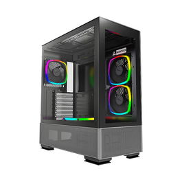 Montech SKY TWO TG Black Midi Tower PC Negro con Ventana Lateral para Gaming ATX, micro ATX, Mini-ITX, hasta 40cm GPU