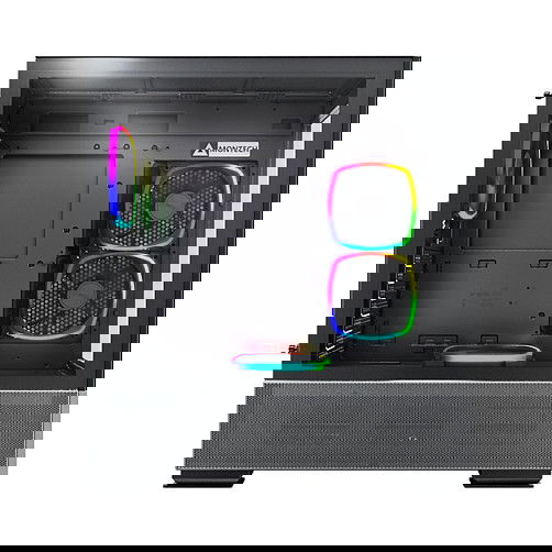 Montech SKY TWO TG Black Midi Tower PC Negro con Ventana Lateral para Gaming ATX, micro ATX, Mini-ITX, hasta 40cm GPU