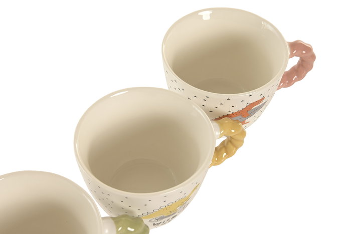 DKD Home Decor Mug Moderno 255ml Porcelana Azul Amarillo 9.5x7x13cm (12 Unidades) DKD Home Decor Mug Moderno 255ml Porcelana Azul Amarillo 9.5x7x13cm (12 Unidades)
