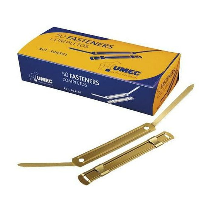 Umec Fasteners Metálicos Completo Dorado - 100 Unidades