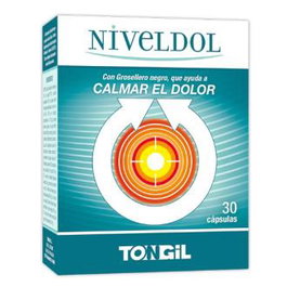 Tongil Niveldol - Complemento Alimenticio 30 Cápsulas con Omega 3 de Algas DHA EPA, Boswellia, Jengibre, Vitaminas B1 B2 B6 B12 para el Sistema Nervioso - Producto Vegano
