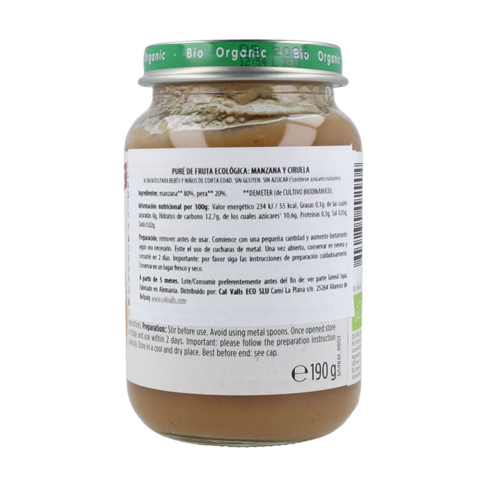 Holle Tarrito de Manzana y Ciruela Bio 190 g Holle Tarrito de Manzana y Ciruela Bio 190 g