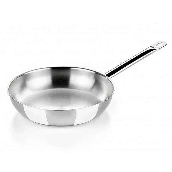 BRA A121613 Sartén Profesional de Acero Inoxidable 26cm con Triple Fondo Difusor, Antiadherente, Apta para Todo Tipo de Cocinas Incluida Inducción y Lavavajillas