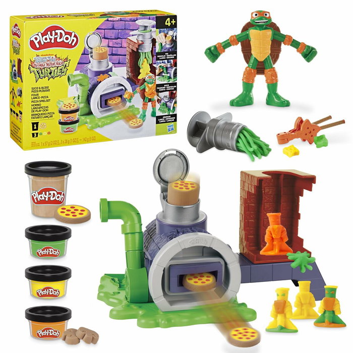 Playdoh Lanzador de pizzas de las Tortugas Ninja, set de arcilla para modelar