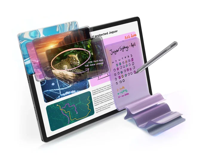 Lenovo Idea Tab Pro TB373FU Tablet 12.7" 3K 144Hz Android 14, Mediatek Dimensity 8300, 8 GB RAM, 256 GB UFS, Incluye Pen Plus y Teclado, Wi-Fi 6E, Color Gris