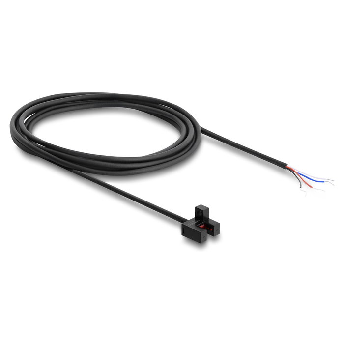 DeLOCK Barrera de luz 5 mm Tipo F con 4 extremos de cable abiertos NPN L/D conmutable 2 m DeLOCK Barrera de luz 5 mm Tipo F con 4 extremos de cable abiertos NPN L/D conmutable 2 m