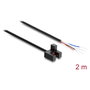 DeLOCK Barrera de luz 5 mm Tipo F con 4 extremos de cable abiertos NPN L/D conmutable 2 m