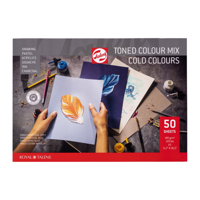 Talens Toned Paper mix frío A3 180 g 50 páginas Talens Toned Paper mix frío A3 180 g 50 páginas