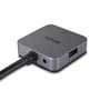 Lindy 43388 Hub USB 3.2 Gen 1 con 4 Puertos (2x Type-A, 2x Type-C) Negro y Gris