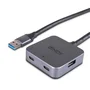 Lindy 43388 Hub USB 3.2 Gen 1 con 4 Puertos (2x Type-A, 2x Type-C) Negro y Gris