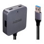 Lindy 43388 Hub de 4 puertos USB 3.2 Gen 1 (3.1 Gen 1), Negro y Gris