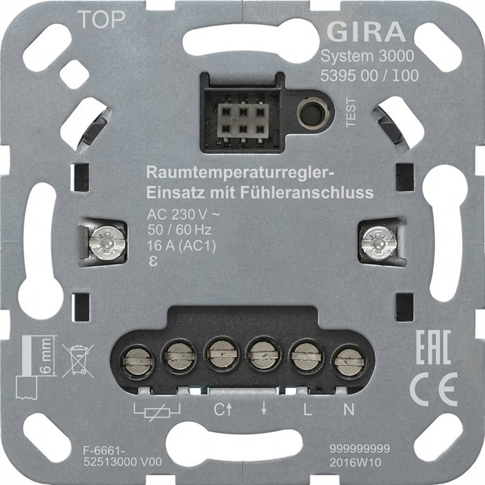 GIRA 539500 S3000 RTR Inserto con conexión de sensor GIRA 539500 S3000 RTR Inserto con conexión de sensor