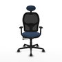 PIQUERAS Y CRESPO Silla de oficina Jorquera Azul marino/Negro con mecanismo Sincro/Traslack