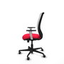 PIQUERAS Y CRESPO Silla de oficina Zulema con mecanismo Sincro, Rojo y Blanco