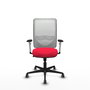 PIQUERAS Y CRESPO Silla de oficina Zulema con mecanismo Sincro, Rojo y Blanco