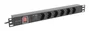 Lanberg PDU-06F-0200-BK Regleta 1U con 6 salidas AC Negro