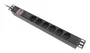 Lanberg PDU-06F-0200-BK Regleta 1U con 6 salidas AC Negro