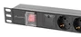 Lanberg PDU-06F-0200-BK Regleta 1U con 6 salidas AC Negro