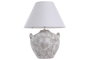 DKD Home Decor Lámpara de Sobremesa Dolomite Lino Marrón y Crudo