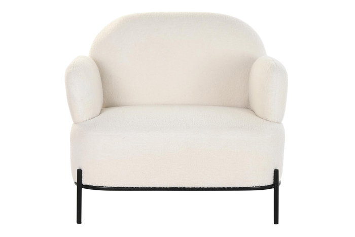 DKD Home Decor Butaca Moderno Blanco Negro 74 x 77 x 86 cm