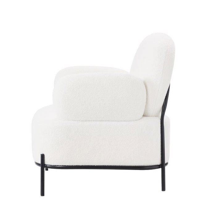 DKD Home Decor Butaca Moderno Blanco Negro 74 x 77 x 86 cm