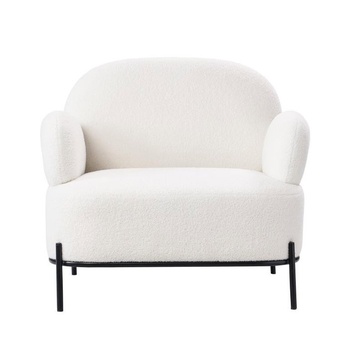 DKD Home Decor Butaca Moderno Blanco Negro 74 x 77 x 86 cm