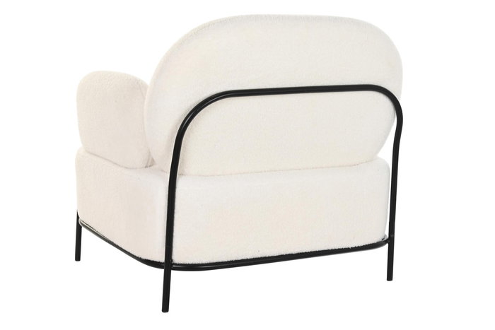 DKD Home Decor Butaca Moderno Blanco Negro 74 x 77 x 86 cm