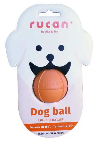 Rucan Pelota de Caucho Naranja Dureza Media 5cm