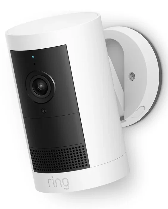 Ring B0D23Y1N3Y Cámara de Vigilancia Exterior inalámbrica con Batería - Blanco, 2048 x 1080 Pixeles, Visión Nocturna, Resistente a la Intemperie, Wi-Fi, Con Sirena